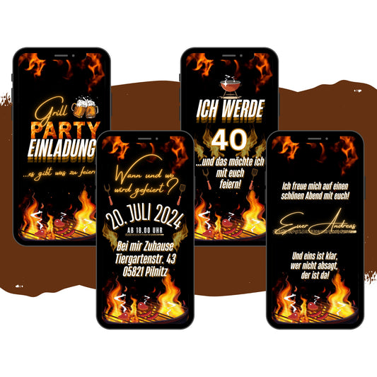 eCARD - Einladung Gartenparty Grillparty Geburtstag - eCARD4you