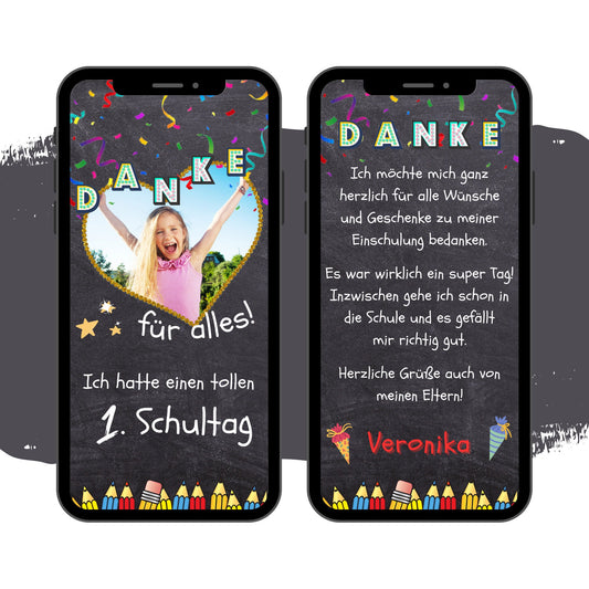 eCARD - Animierte Danksagung Einschulungskarte - eCARD4you