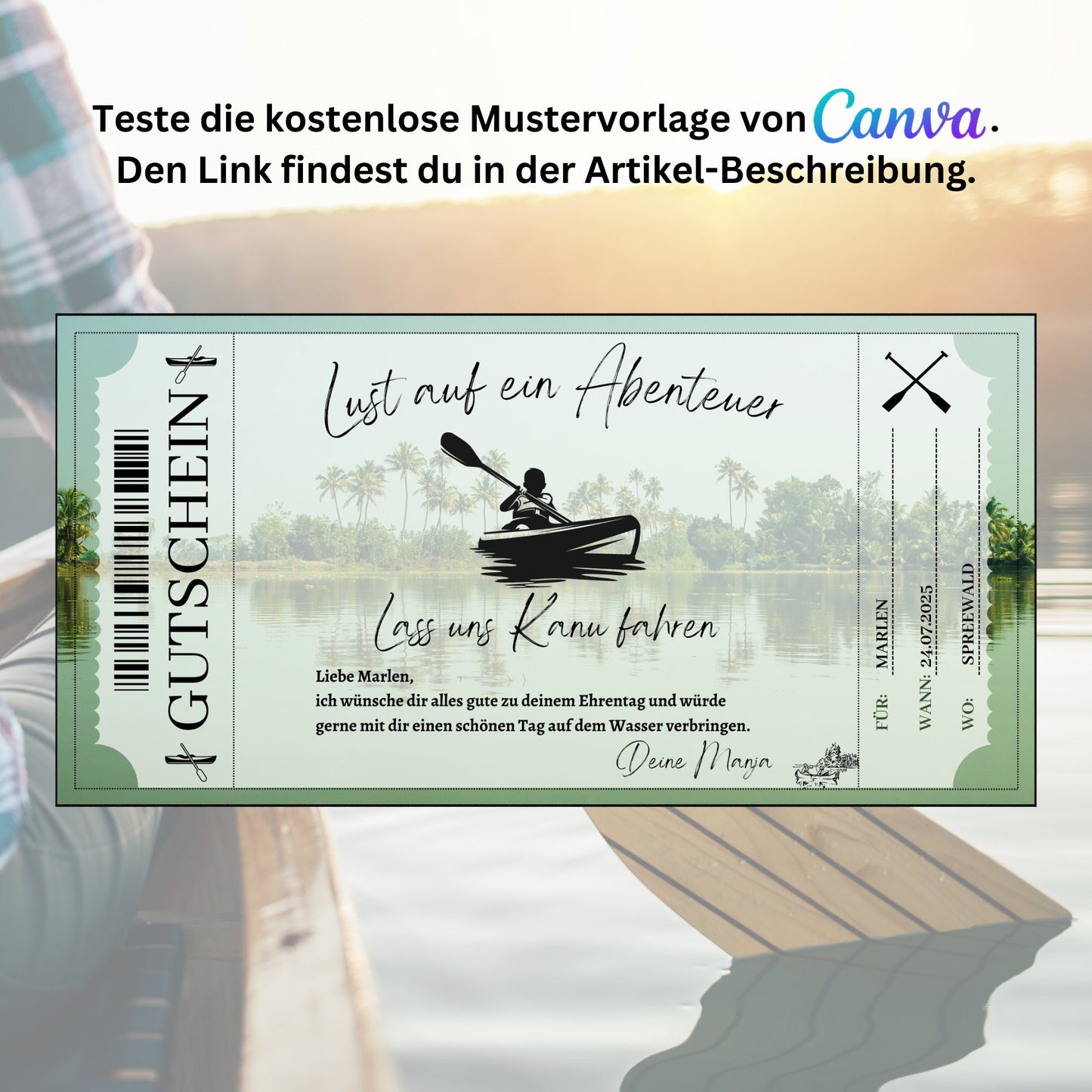 Gutschein - Kanutour Kajakkurs Erlebnisgutschein - eCARD4you