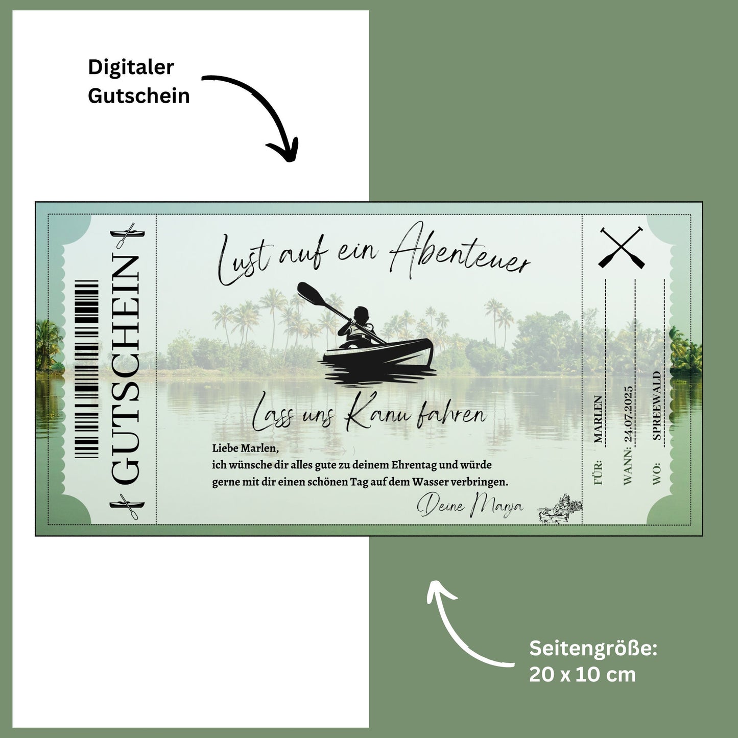 Gutschein - Kanutour Kajakkurs Erlebnisgutschein - eCARD4you