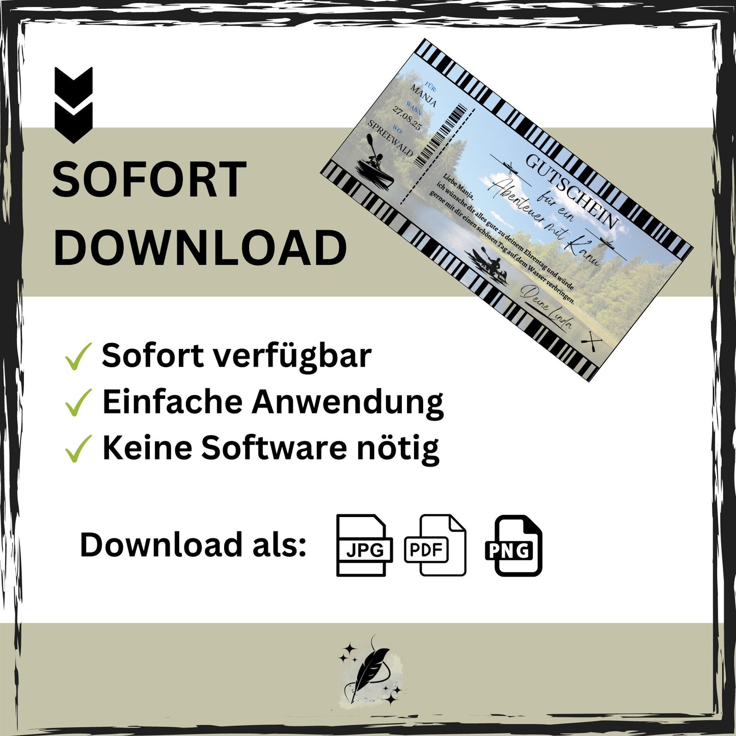 Gutschein - Kanutour Kajakkurs Erlebnisgutschein - eCARD4you