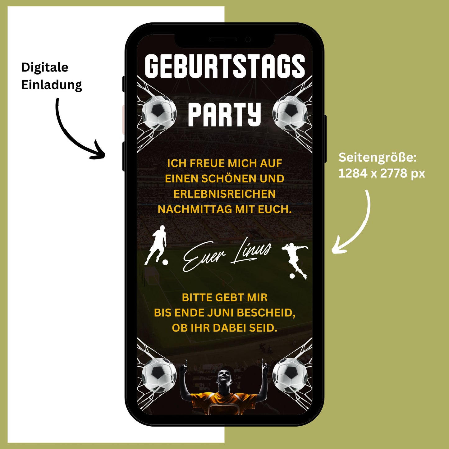 eCARD - Animierte Fußball Soccer Einladungskarte - eCARD4you