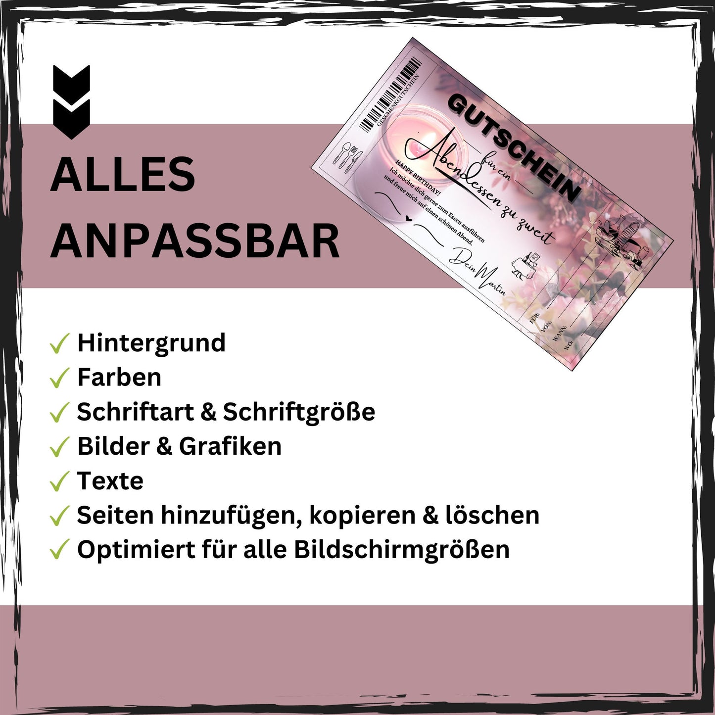 Gutschein - Candle Light Dinner Abendessen - eCARD4you