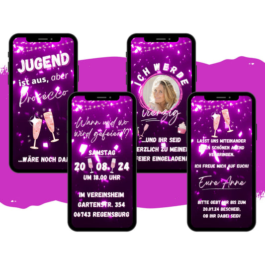 eCARD - Animierte Einladungskarte Geburtstag - eCARD4you