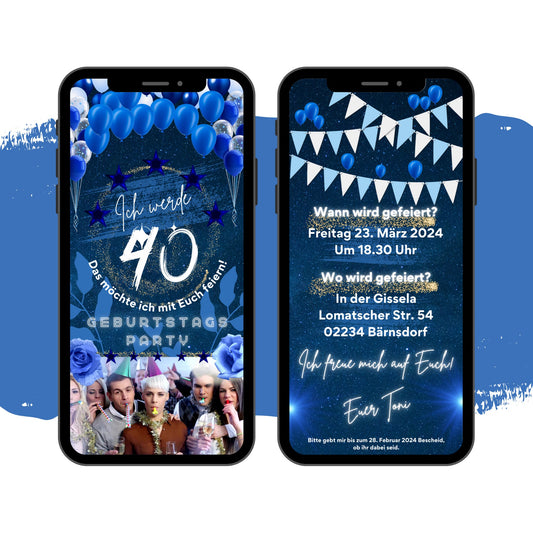 eCARD - Animierte Einladungskarte Geburtstag