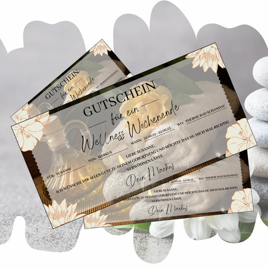 Gutschein - Wellness Spa Wochenende Geschenkgutschein - eCARD4you