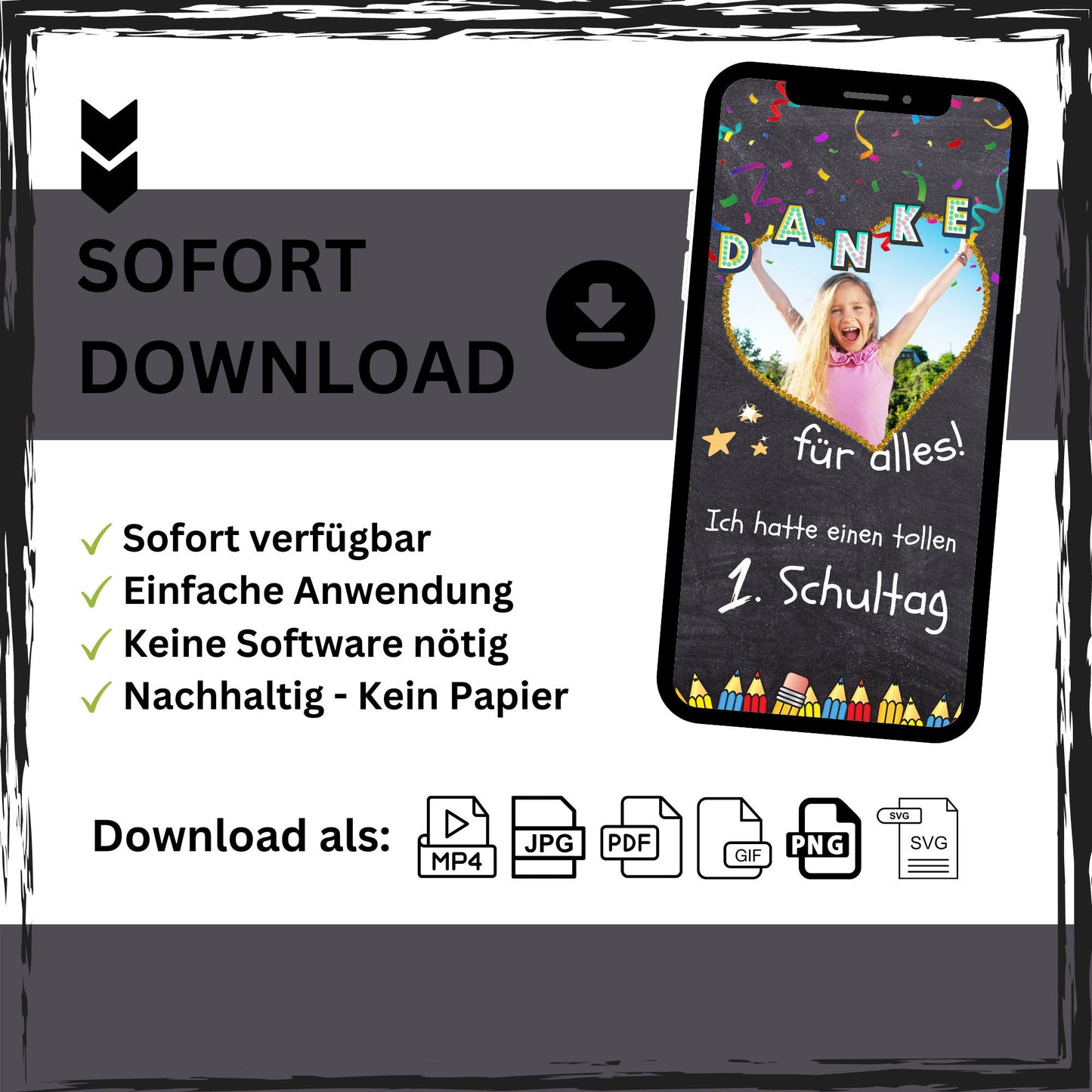 eCARD - Animierte Danksagung Einschulungskarte - eCARD4you