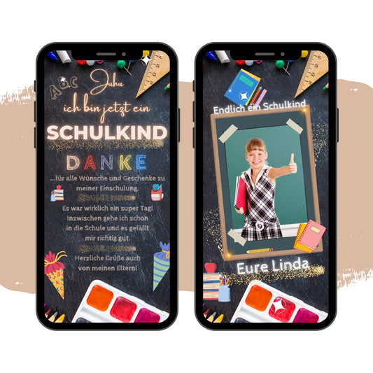eCARD - Animierte Danksagung Einschulungskarte - eCARD4you