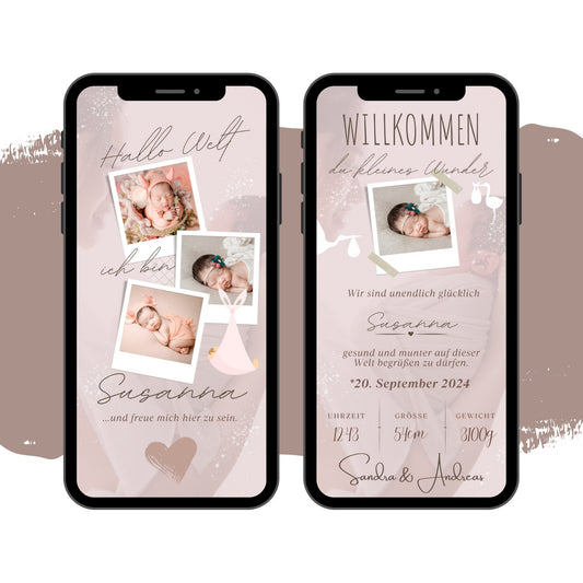 eCARD - Animierte Verkündung Geburt - eCARD4you