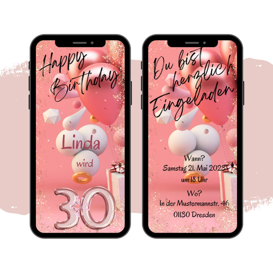 eCARD - Animierte Einladungskarte Geburtstag - eCARD4you