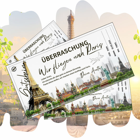Gutschein - Städtetrip Paris Frankreich Reisegutschein - eCARD4you