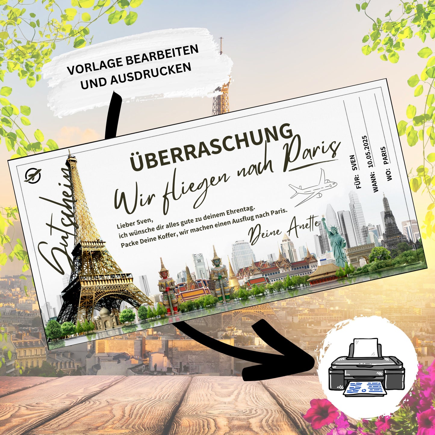 Gutschein - Städtetrip Paris Frankreich Reisegutschein - eCARD4you