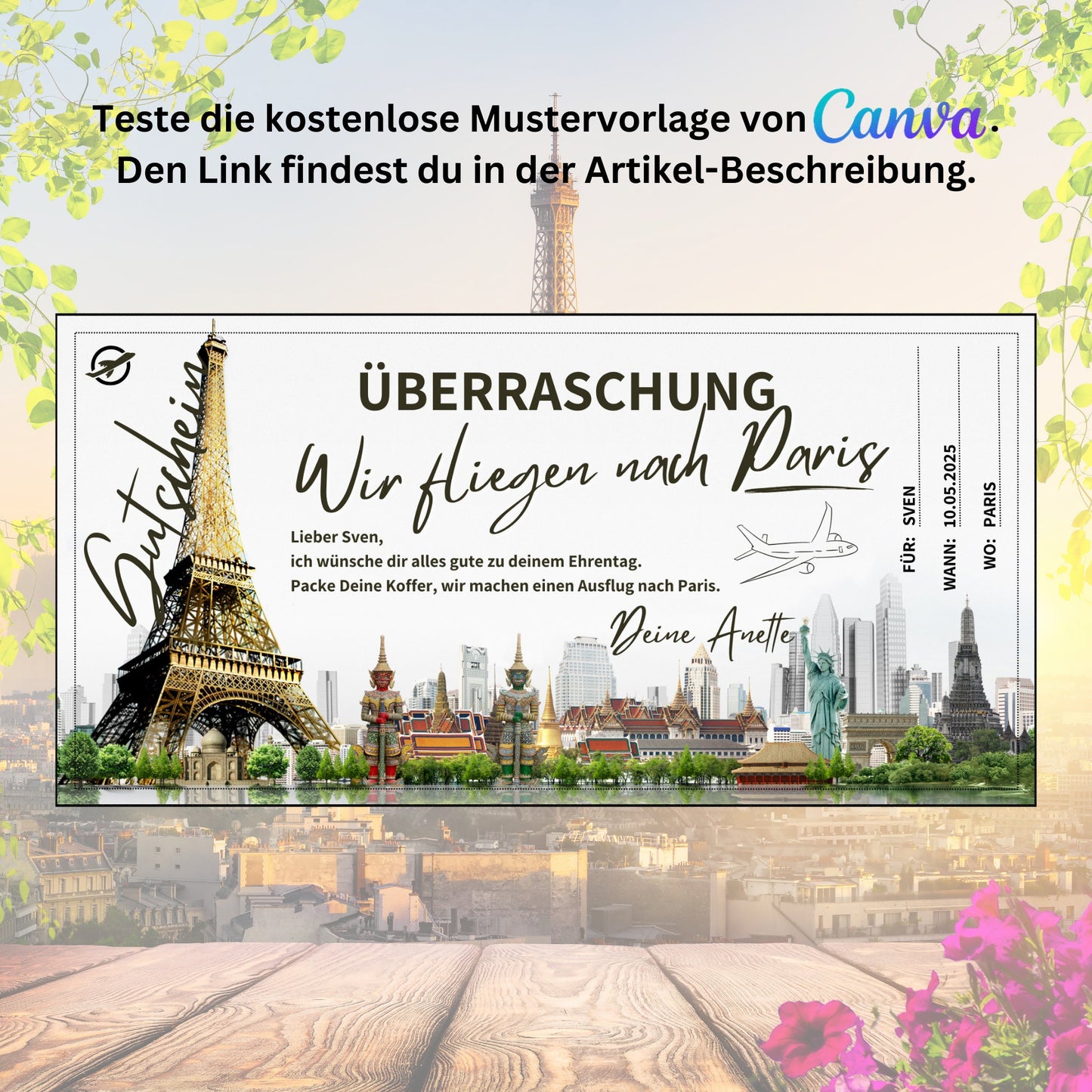 Gutschein - Städtetrip Paris Frankreich Reisegutschein - eCARD4you