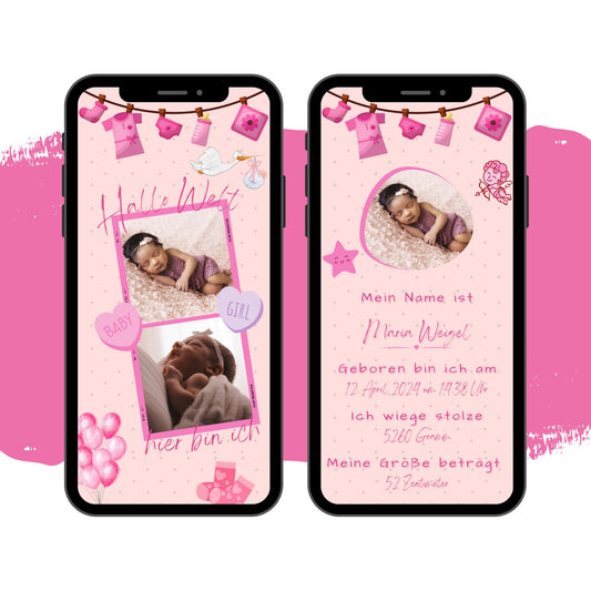 eCARD - Animierte Verkündung Geburt - eCARD4you