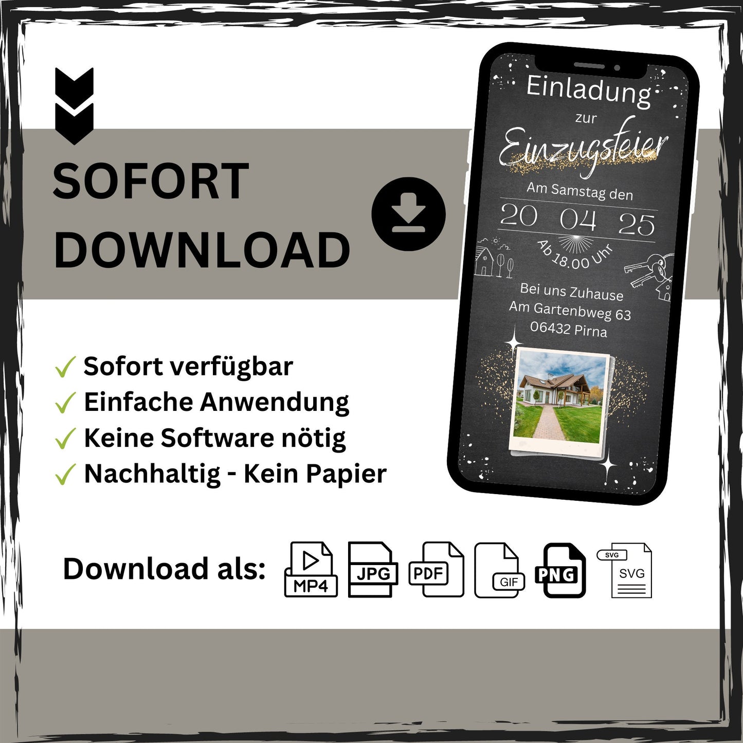 eCARD - Animierte Einzugsfeier Einladungskarte - eCARD4you