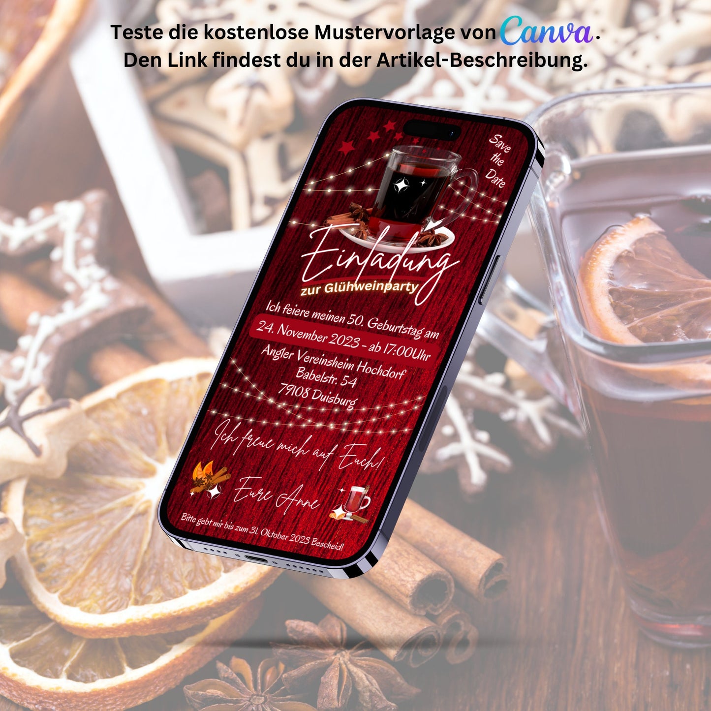 eCARD - Glühweinparty Glühweinfeier Einladungskarte - eCARD4you
