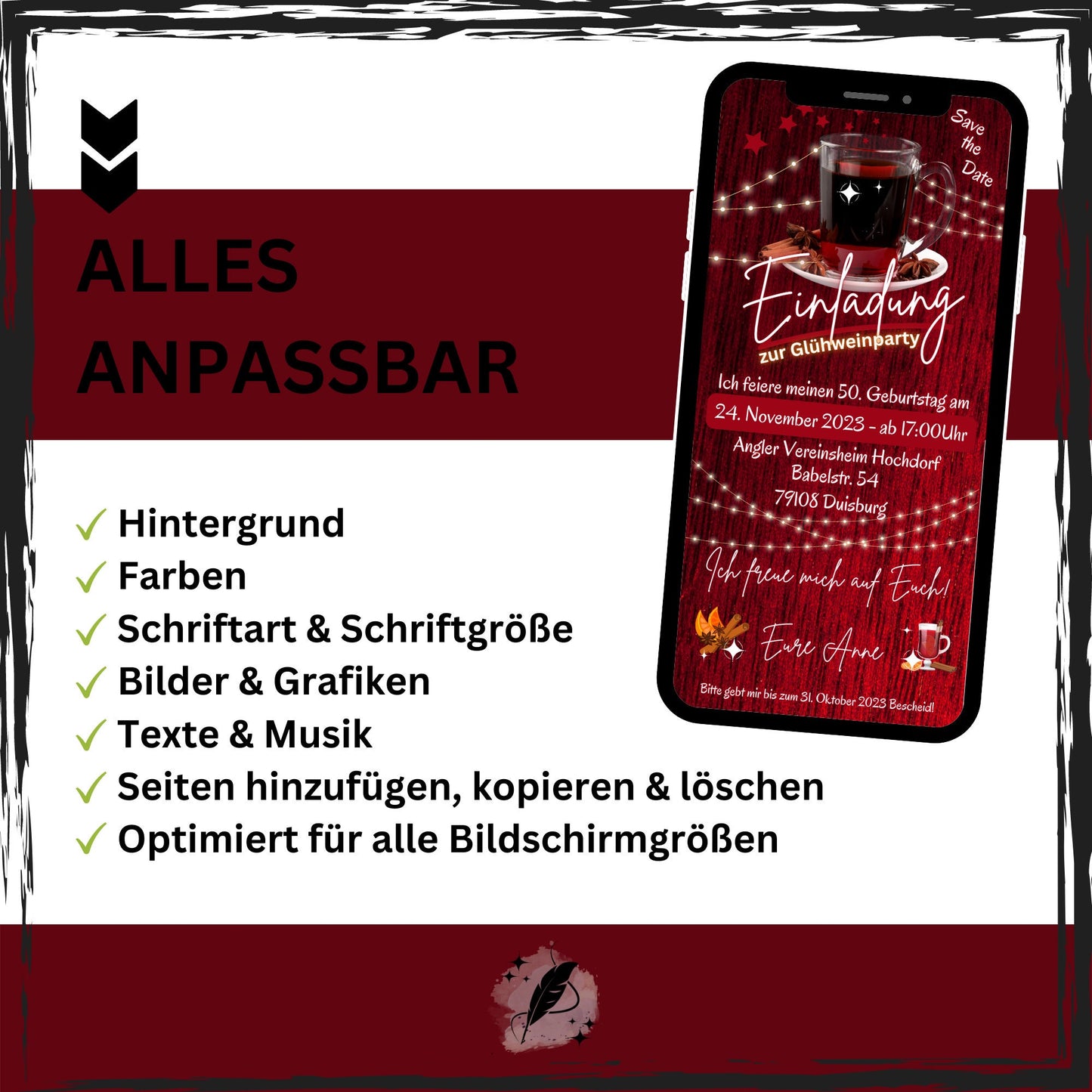 eCARD - Glühweinparty Glühweinfeier Einladungskarte - eCARD4you