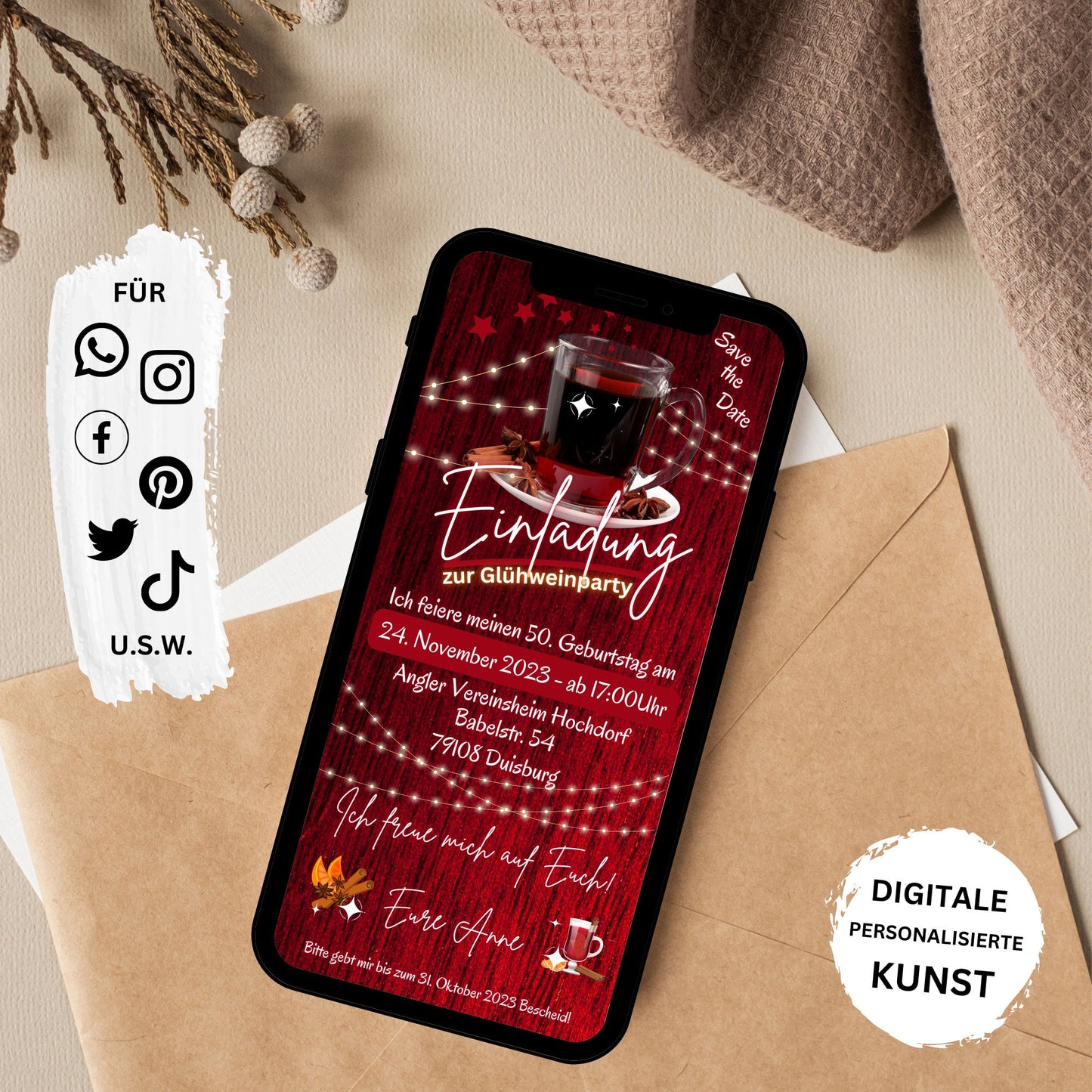 eCARD - Glühweinparty Glühweinfeier Einladungskarte - eCARD4you