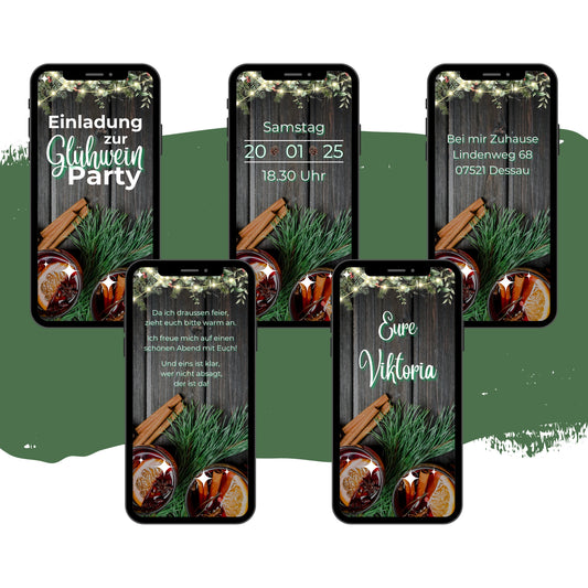 eCARD - Glühweinparty Glühweinfeier Einladungskarte - eCARD4you