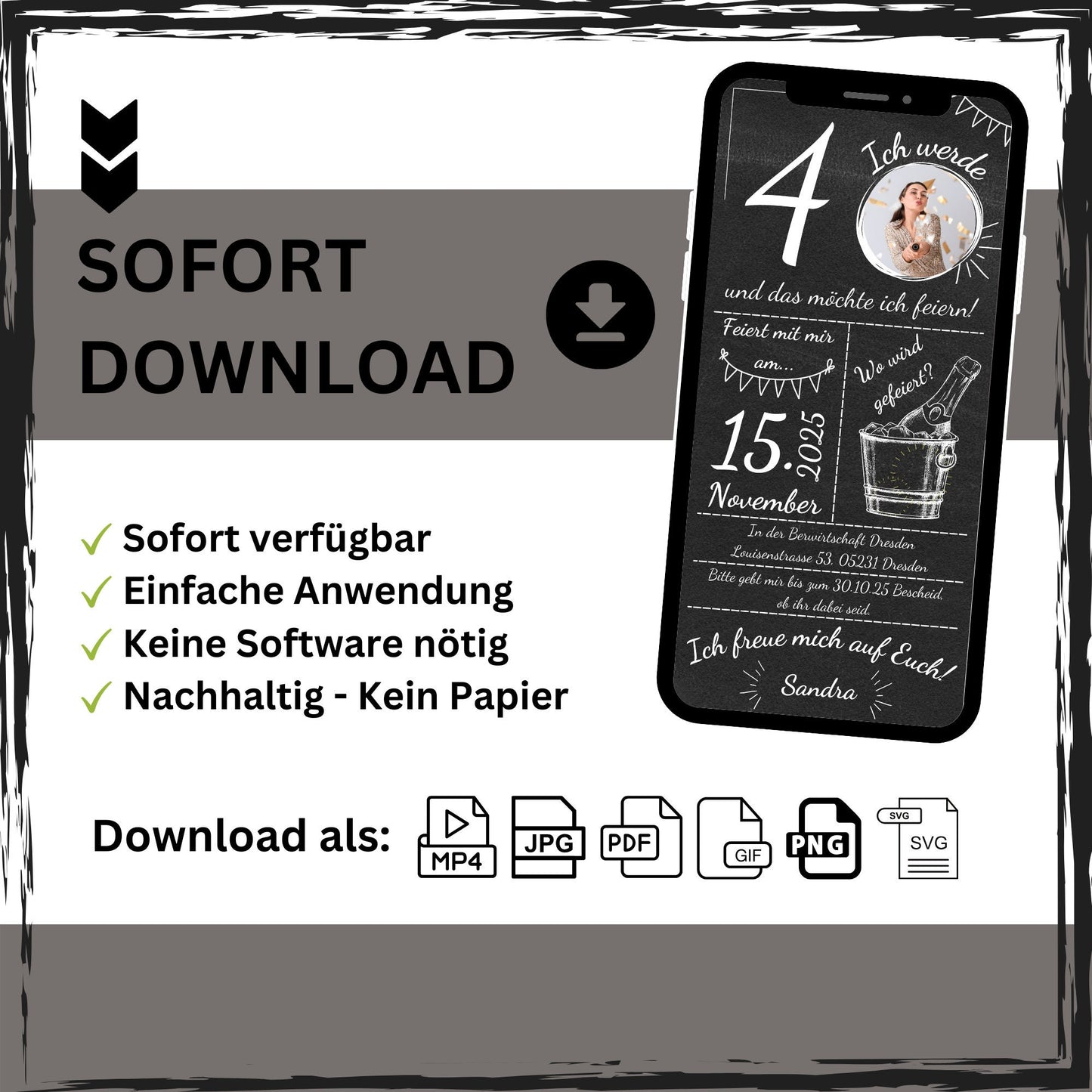 eCARD - Animierte Einladungskarte Geburtstag - eCARD4you