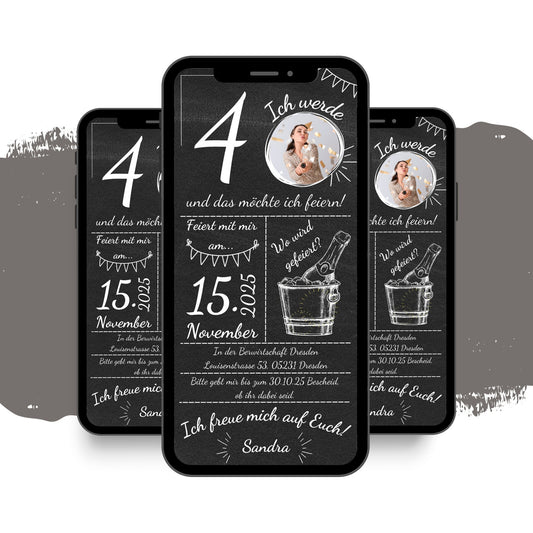 eCARD - Animierte Einladungskarte Geburtstag - eCARD4you