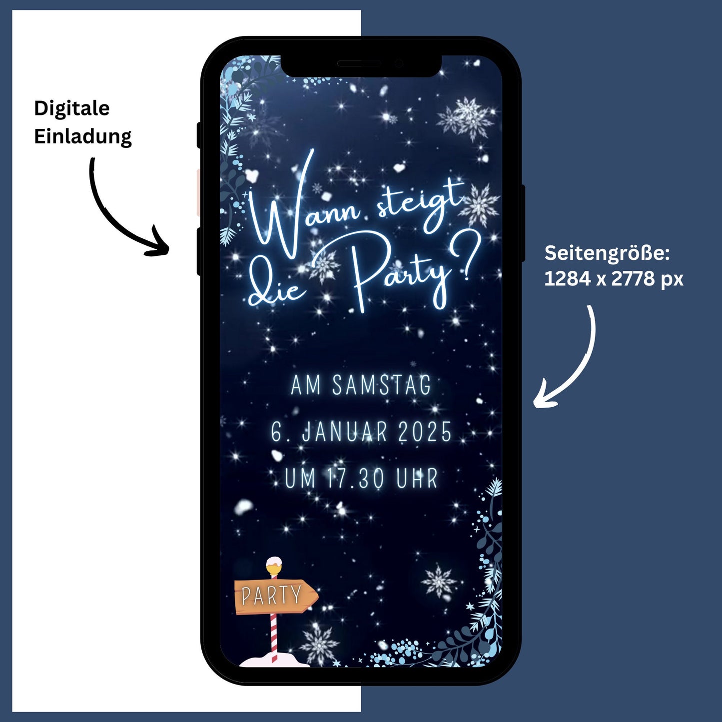 eCARD - Winter Geburtstagsparty Einladungskarte - eCARD4you