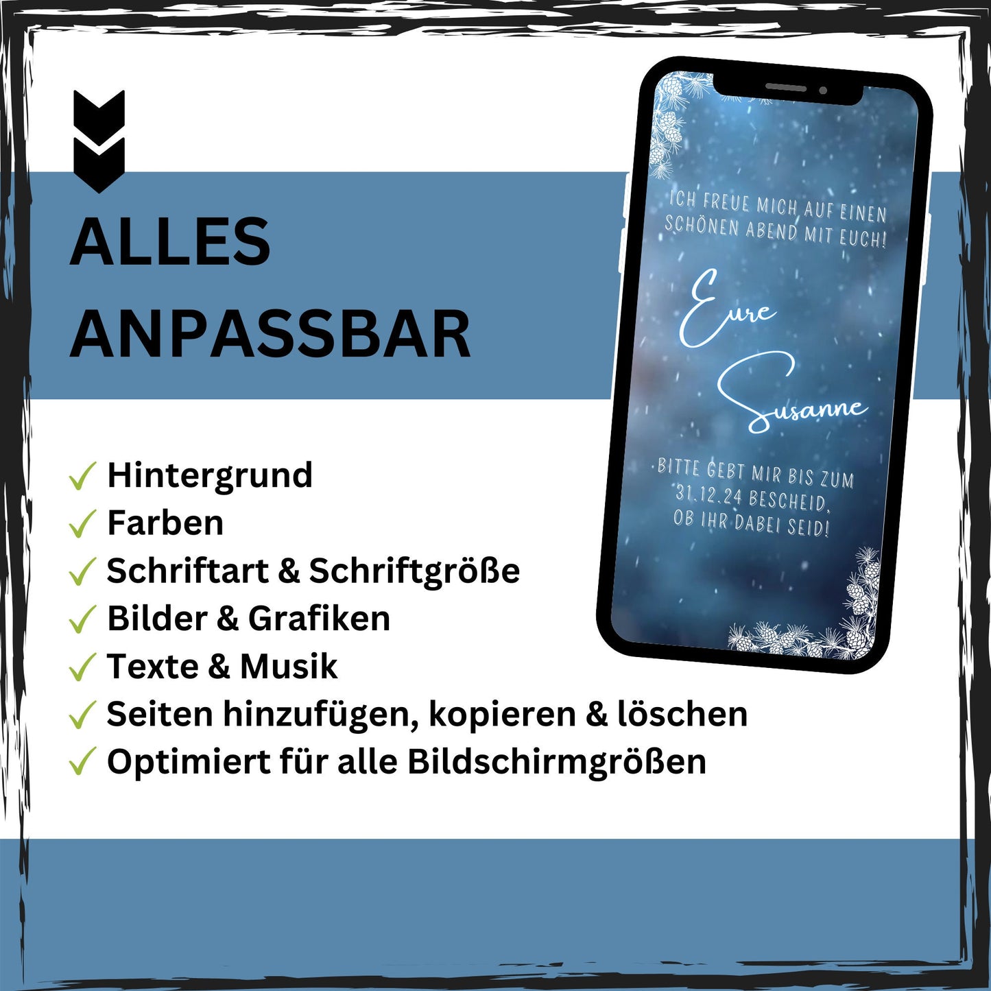 eCARD - Winter Geburtstagsparty Einladungskarte