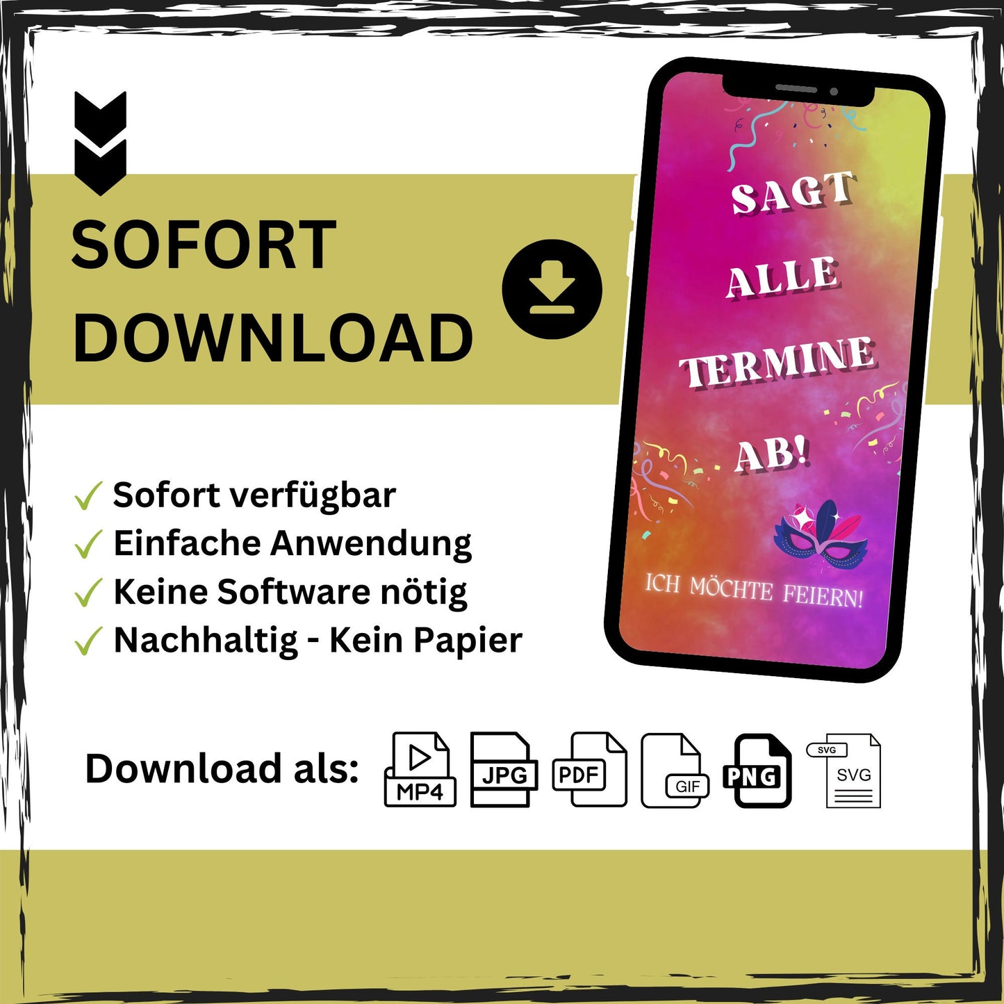 eCARD - Maskenparty Karneval Einladungskarte - eCARD4you