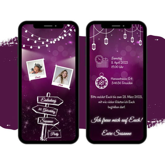 eCARD - Animierte Einladungskarte Geburtstag - eCARD4you