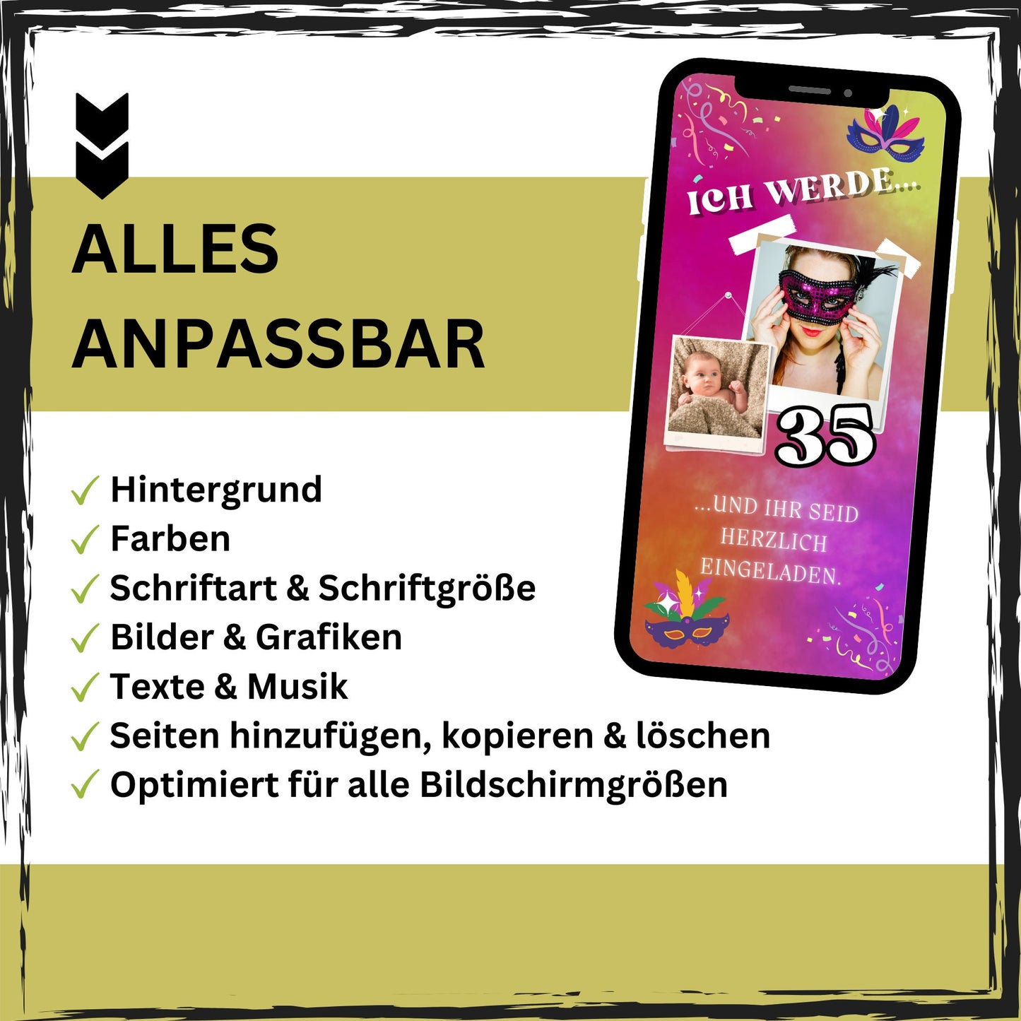 eCARD - Maskenparty Karneval Einladungskarte - eCARD4you