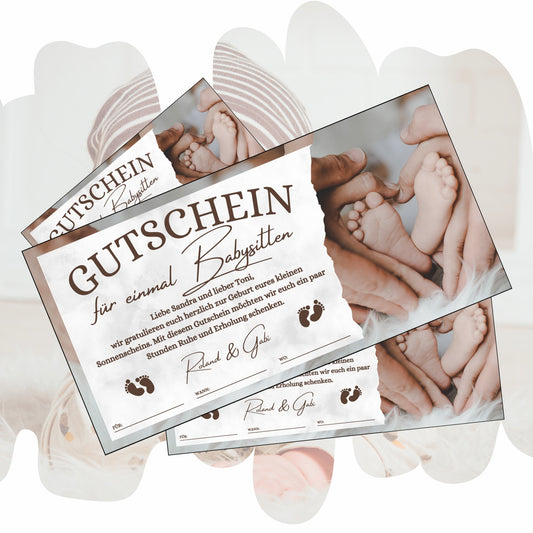 Gutschein für Babysitten