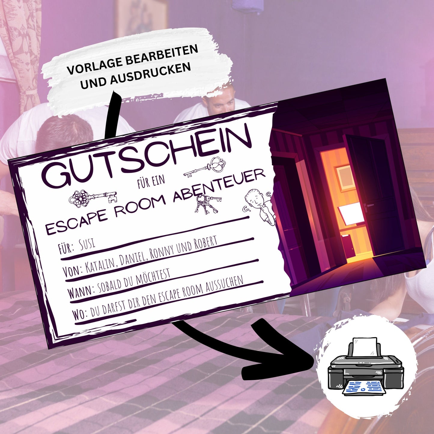 Gutschein - Escape Room Geschenkgutschein - eCARD4you