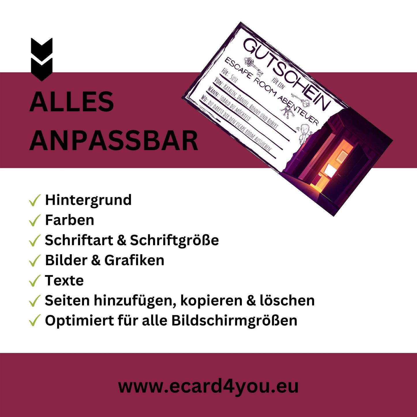 Gutschein - Escape Room Geschenkgutschein - eCARD4you