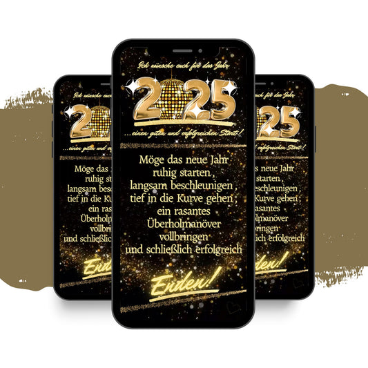 eCARD - Grusskarte Silvester Animiert