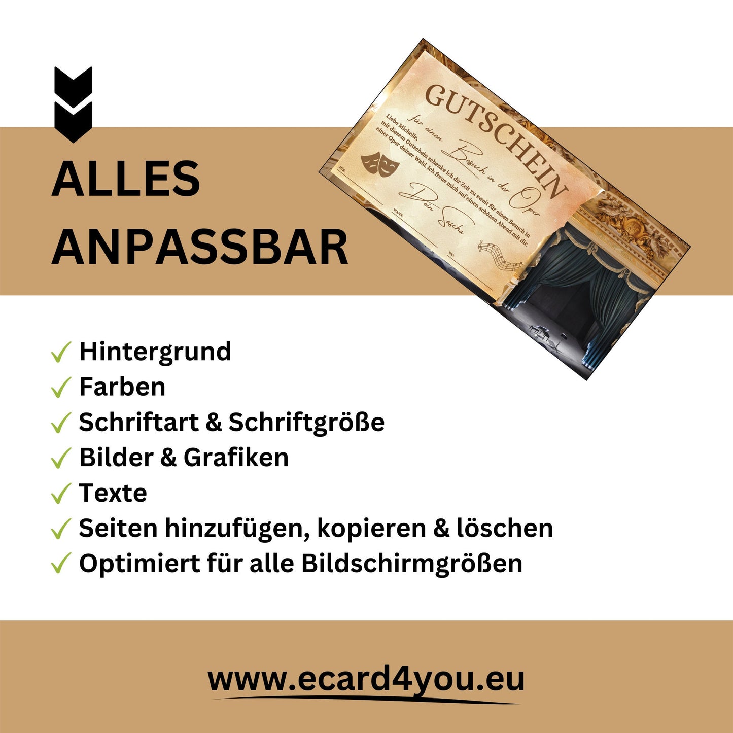 Gutschein - Oper Konzert Theaterbesuch Geschenkgutschein - eCARD4you