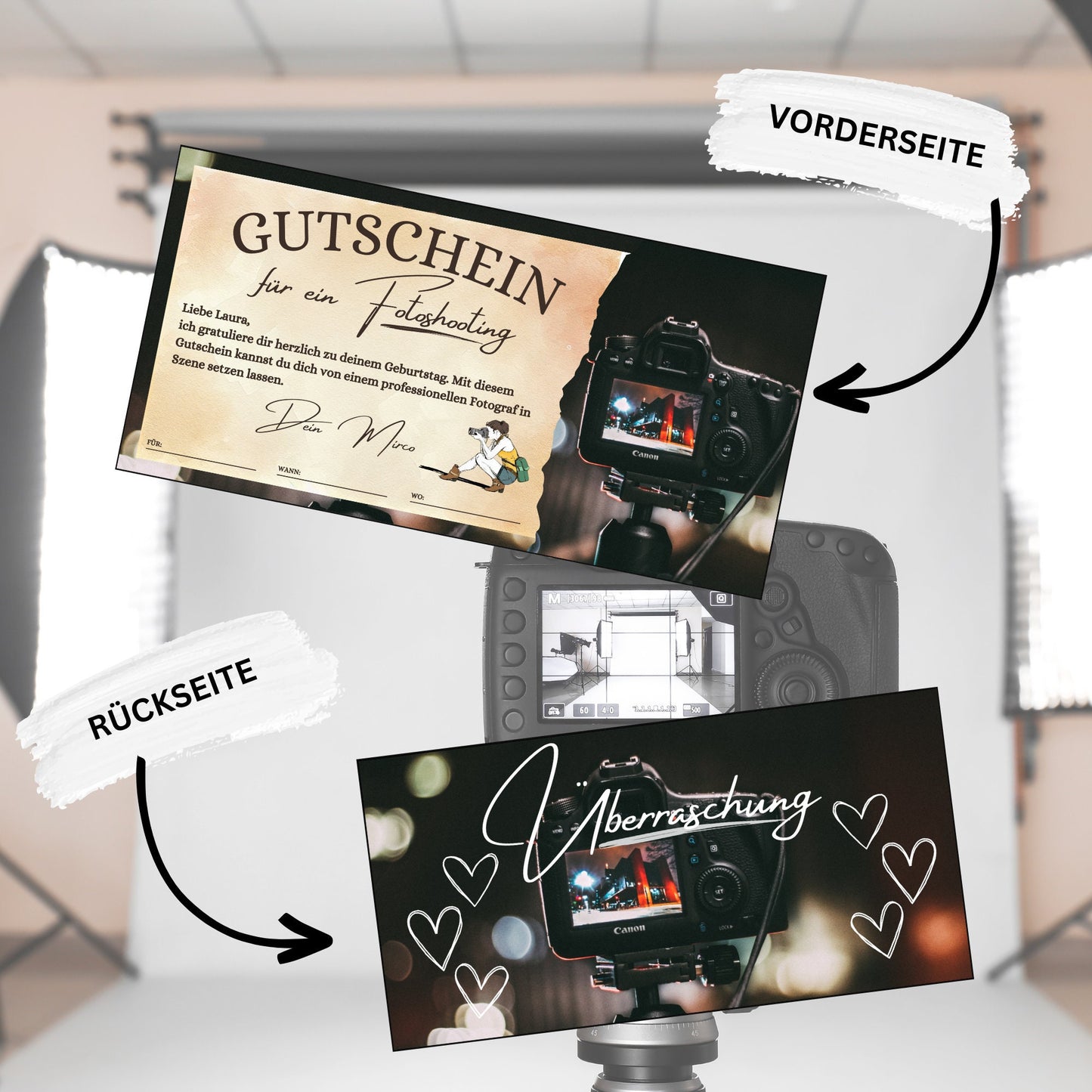 Gutschein - Fotoshooting Geschenkgutschein Geburtstag - eCARD4you