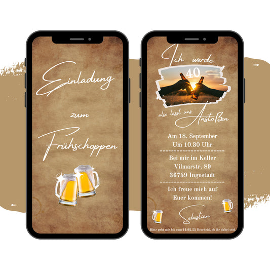 eCARD - Animierte Frühschoppen Einladung Geburtstag - eCARD4you