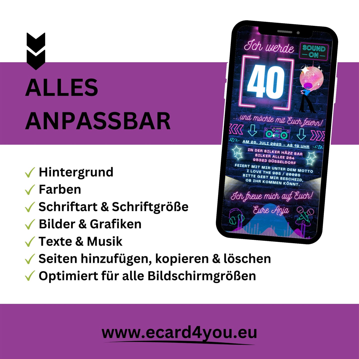 eCARD - Animierte Einladungskarte Geburtstag - eCARD4you