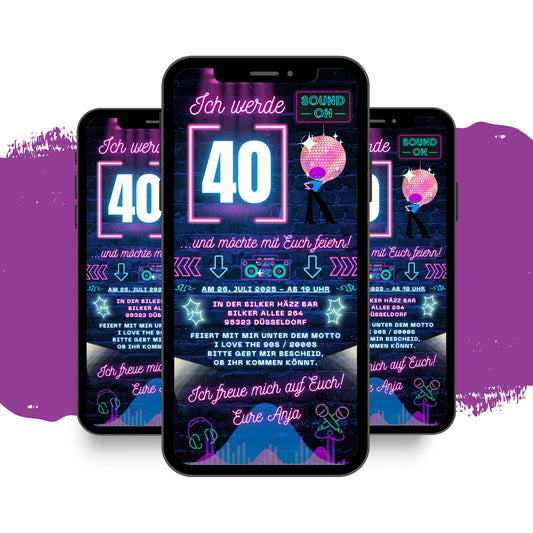 eCARD - Animierte Einladungskarte Geburtstag - eCARD4you