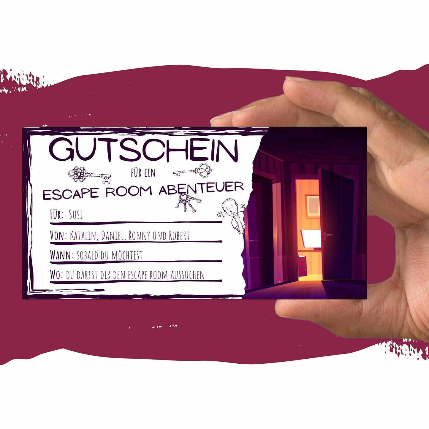 Gutschein - Escape Room Geschenkgutschein - eCARD4you