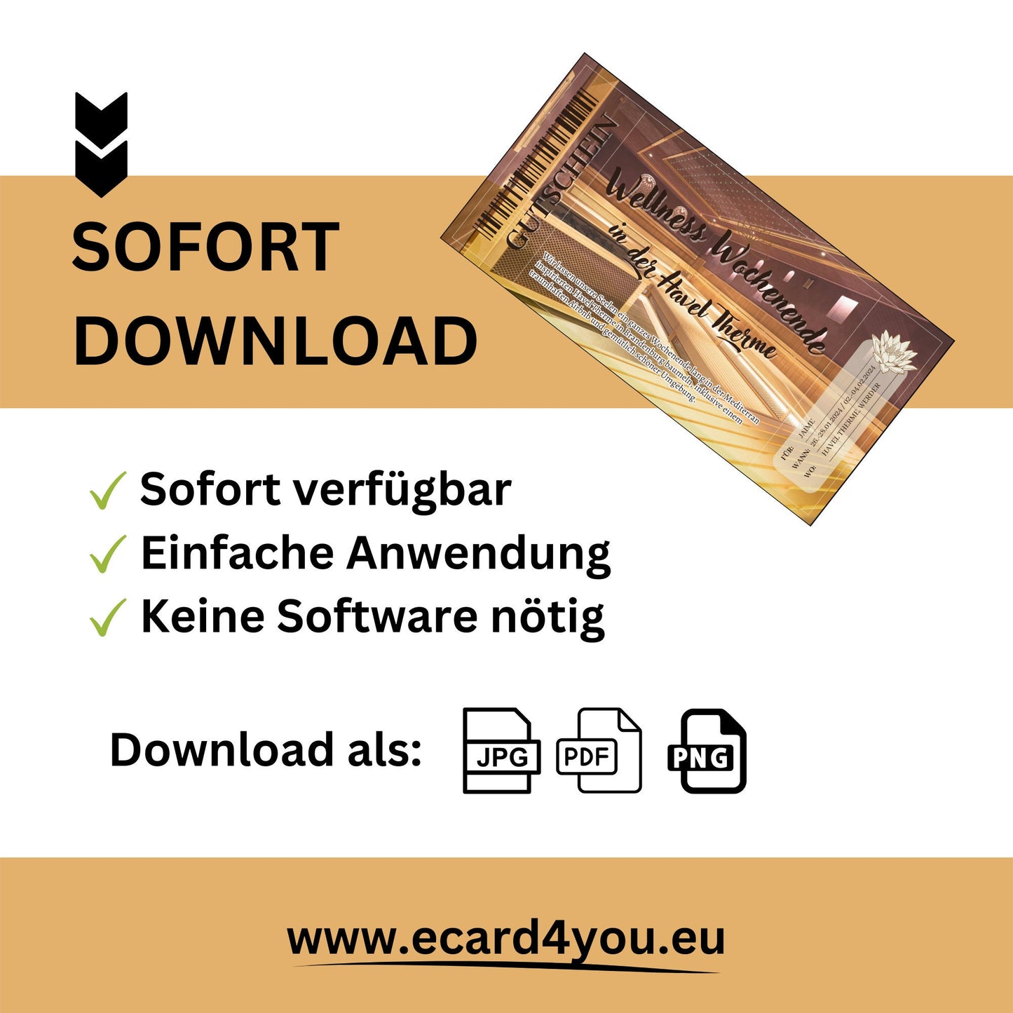 Gutschein - Wellness Spa Wochenende Geschenkgutschein - eCARD4you