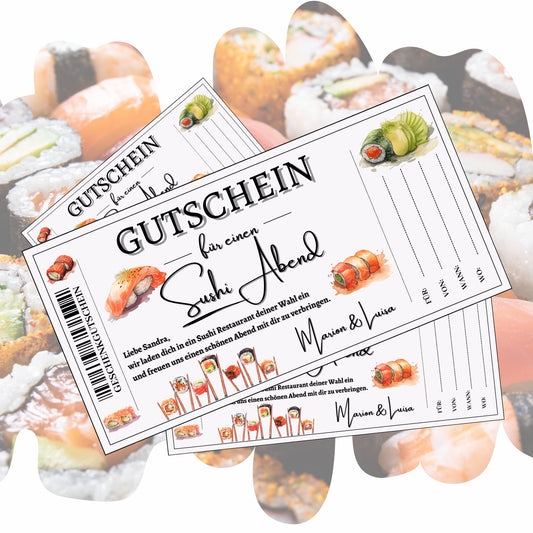 Gutschein - Sushi Essen Geschenkgutschein - eCARD4you