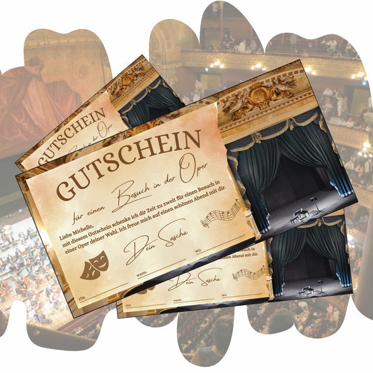 Gutschein - Oper Konzert Theaterbesuch Geschenkgutschein - eCARD4you