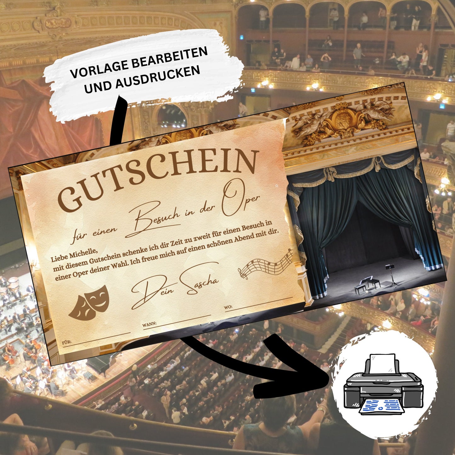 Gutschein - Oper Konzert Theaterbesuch Geschenkgutschein - eCARD4you