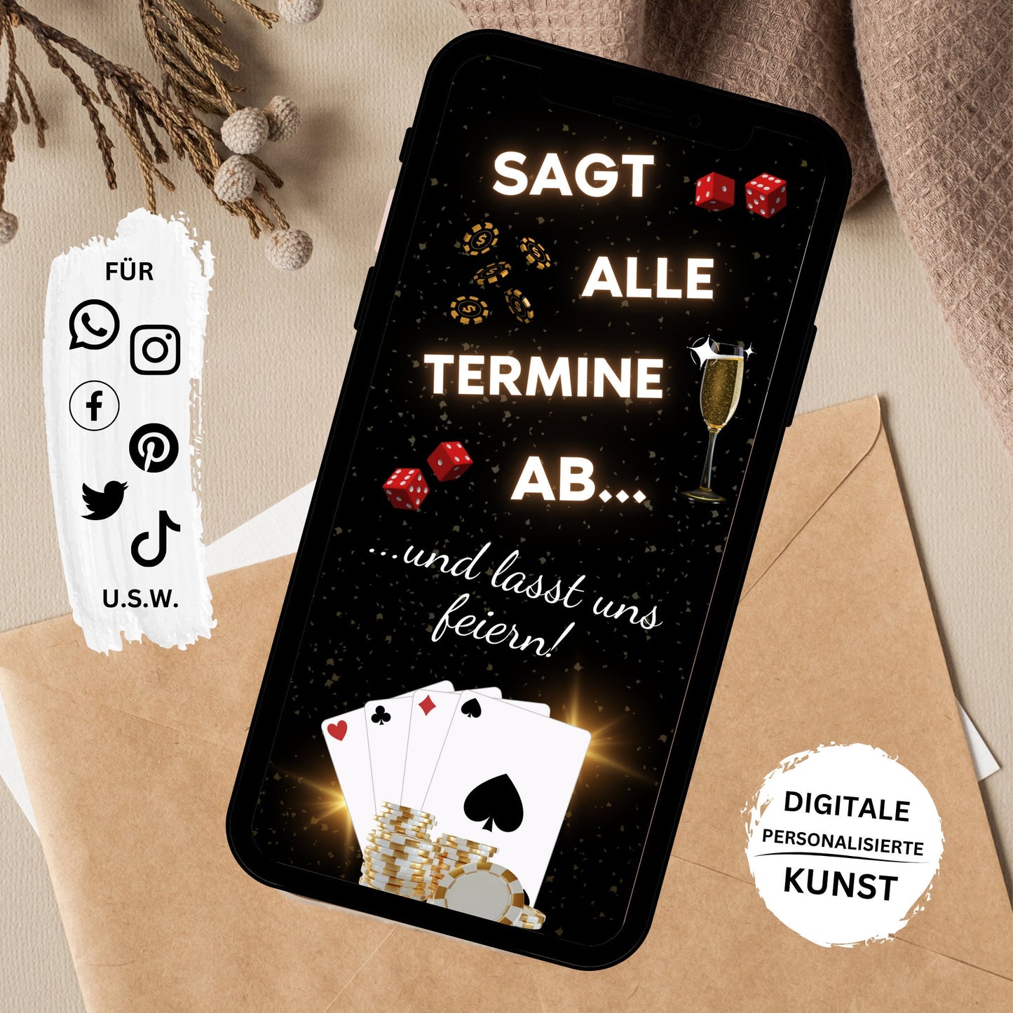 eCARD - Casino Las Vegas Party Einladung - eCARD4you