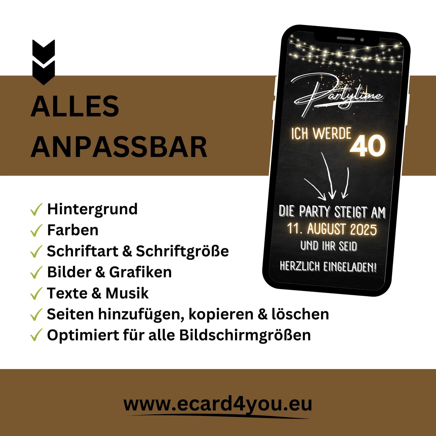eCARD - Animierte Einladungskarte Geburtstag - eCARD4you