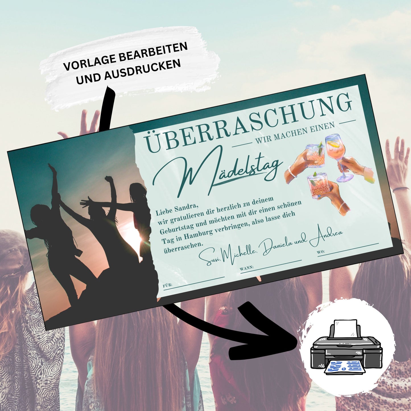 Gutschein - Mädelstag Mädelstrip Geschenkidee - eCARD4you