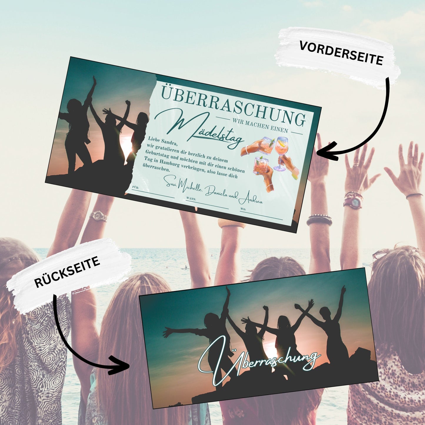 Gutschein - Mädelstag Mädelstrip Geschenkidee - eCARD4you