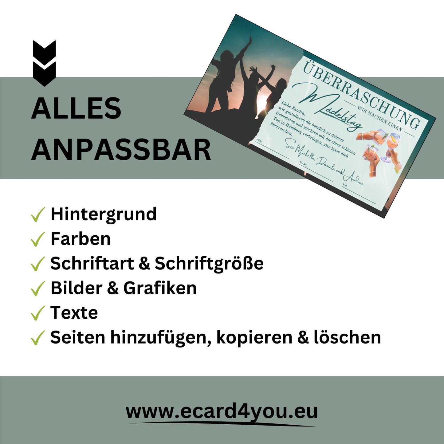 Gutschein - Mädelstag Mädelstrip Geschenkidee - eCARD4you