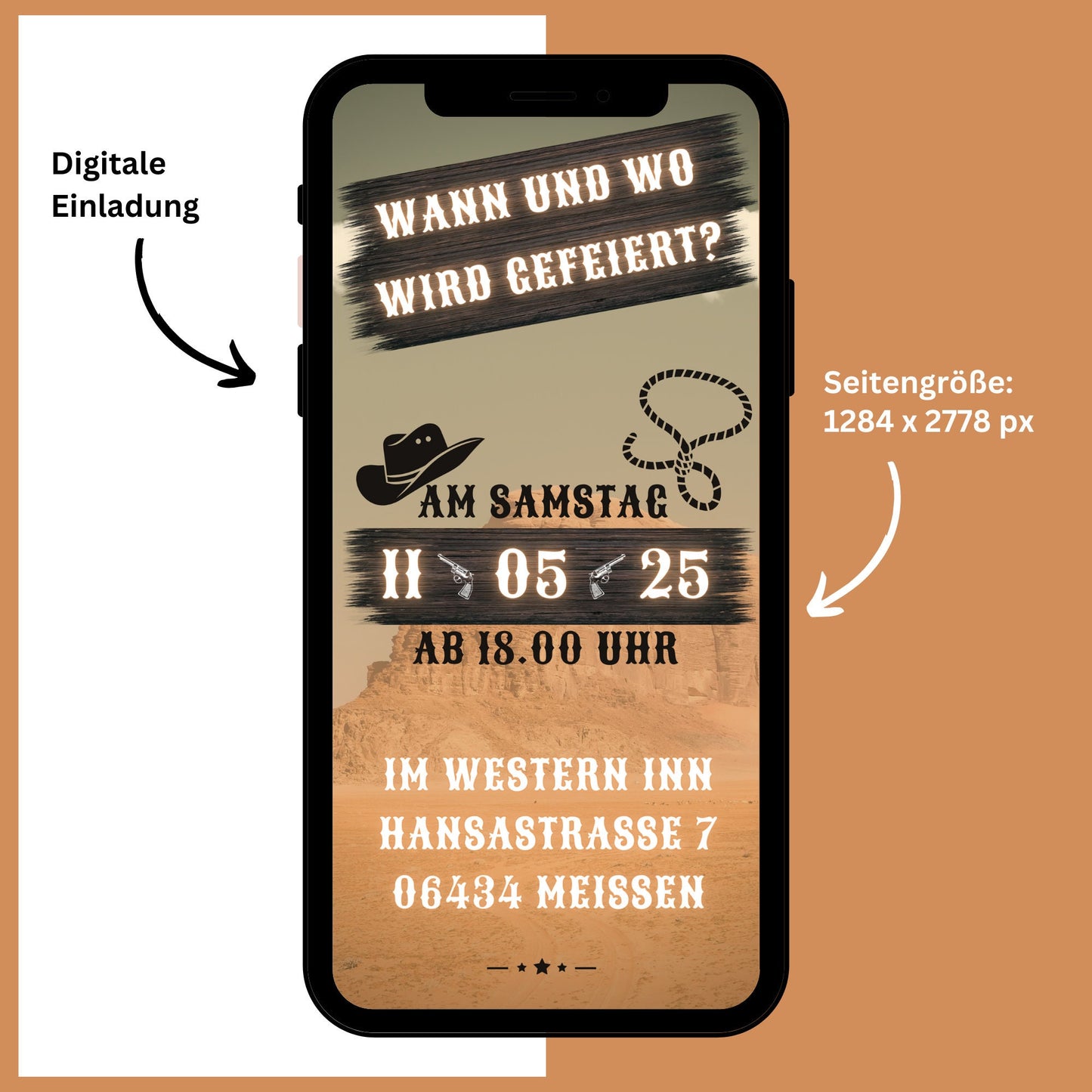 eCARD - Cowboy Western Party Einladungskarte - eCARD4you